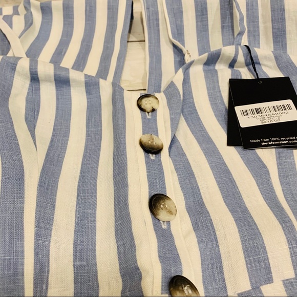 Torta jumpsuit Adriatic stripe blue reformation 2 - Picture 6 of 9